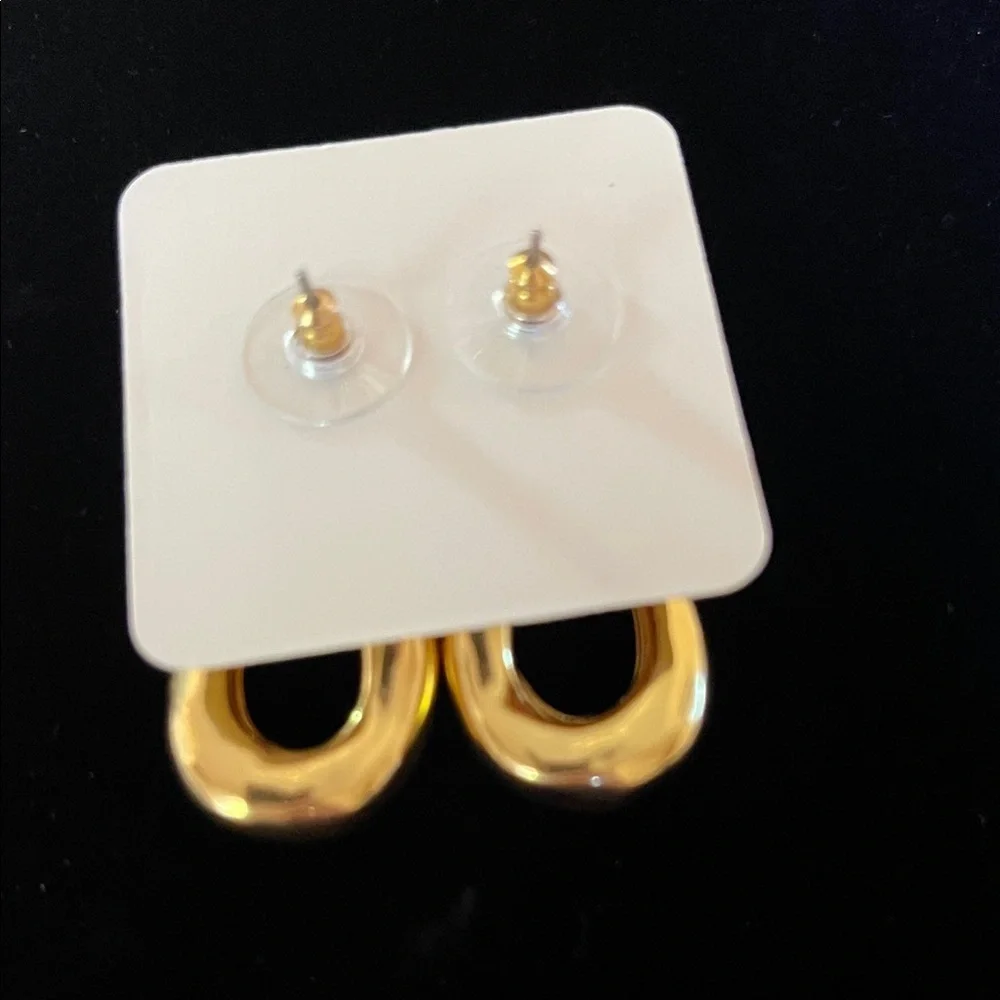 J. Crew Polished Gold Linked Drop Earrings